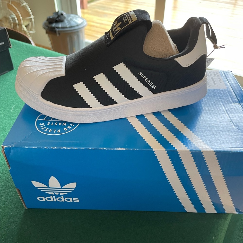Adidas kids slip on sneakers
